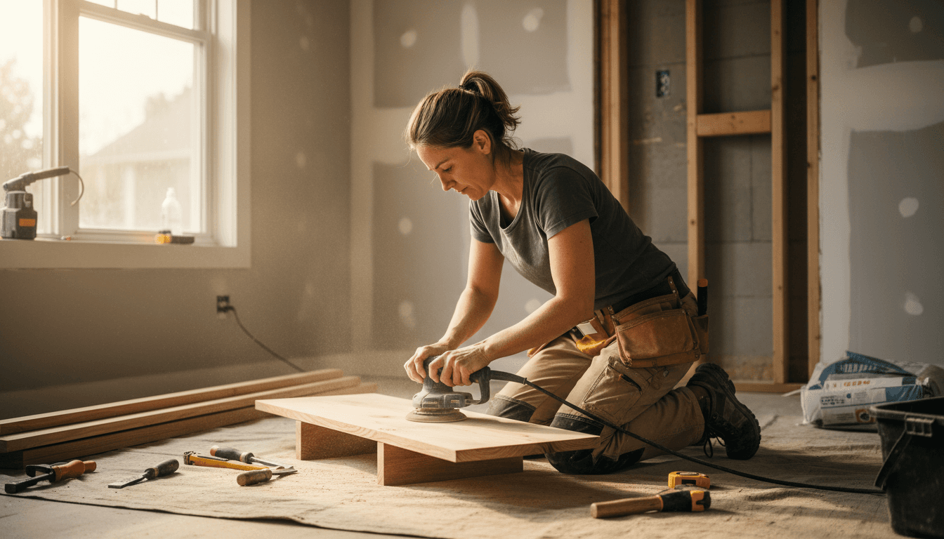 Home improvement professional working on a residential project in Michigan